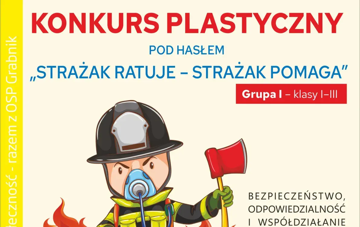 Zdjęcie do BEZPIECZEŃSTWO, ODPOWIEDZIALNOŚĆ OBYWATELSKA I WSP&Oacute;ŁDZIAŁANIE  W SYTUACJACH KRYZYSOWYCH - konkurs plastyczny